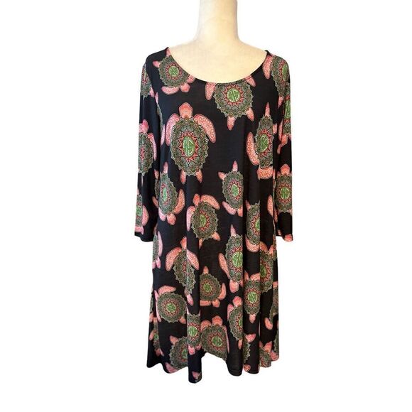 Simply Southern 3/4 sleeve swing dress - Picture 1 of 8